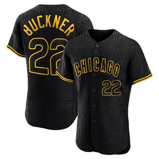 Authentic Bill Buckner Men's Chicago Cubs Snake Skin City Jersey - Black