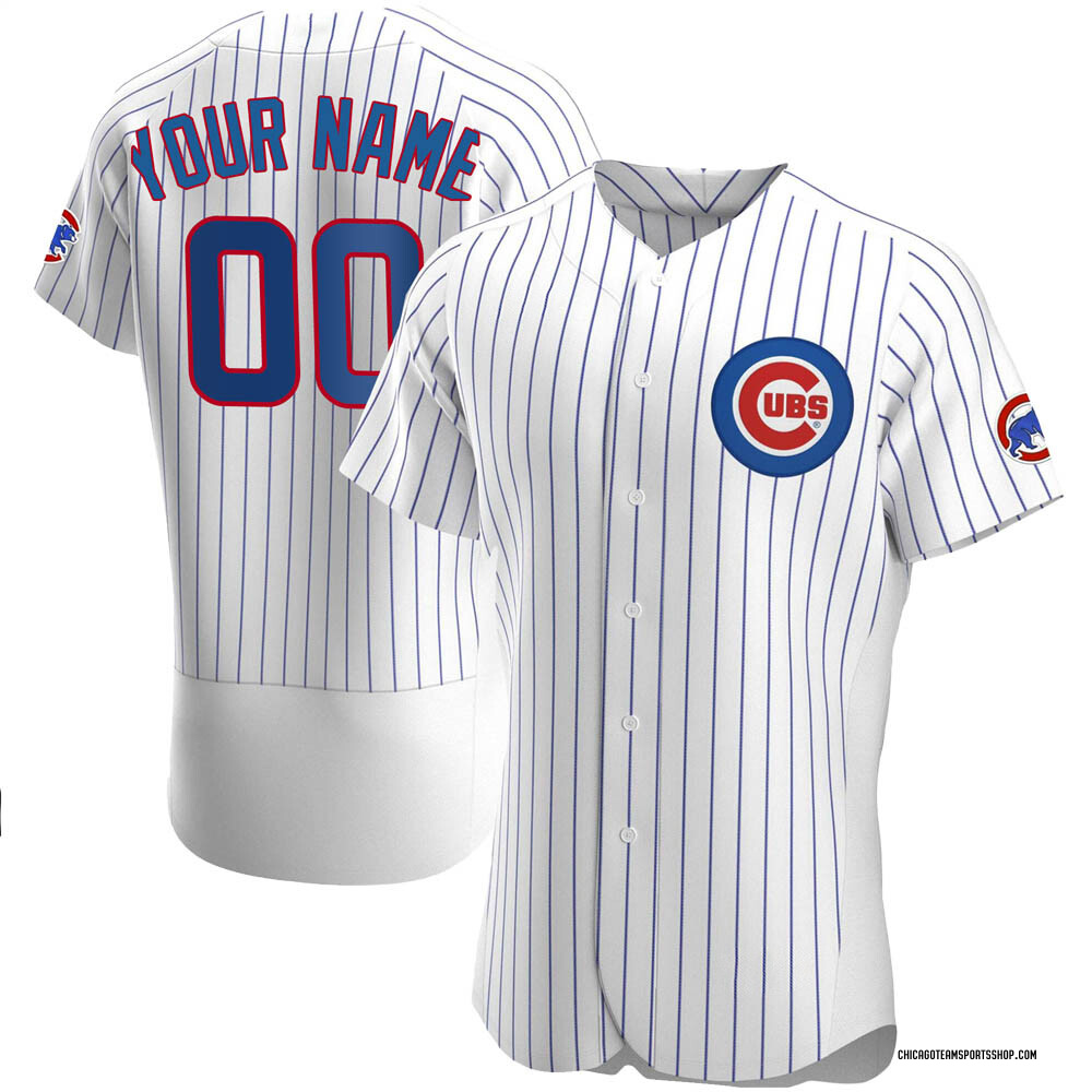 Authentic Custom Men's Chicago Cubs Home Jersey White Cubs Store
