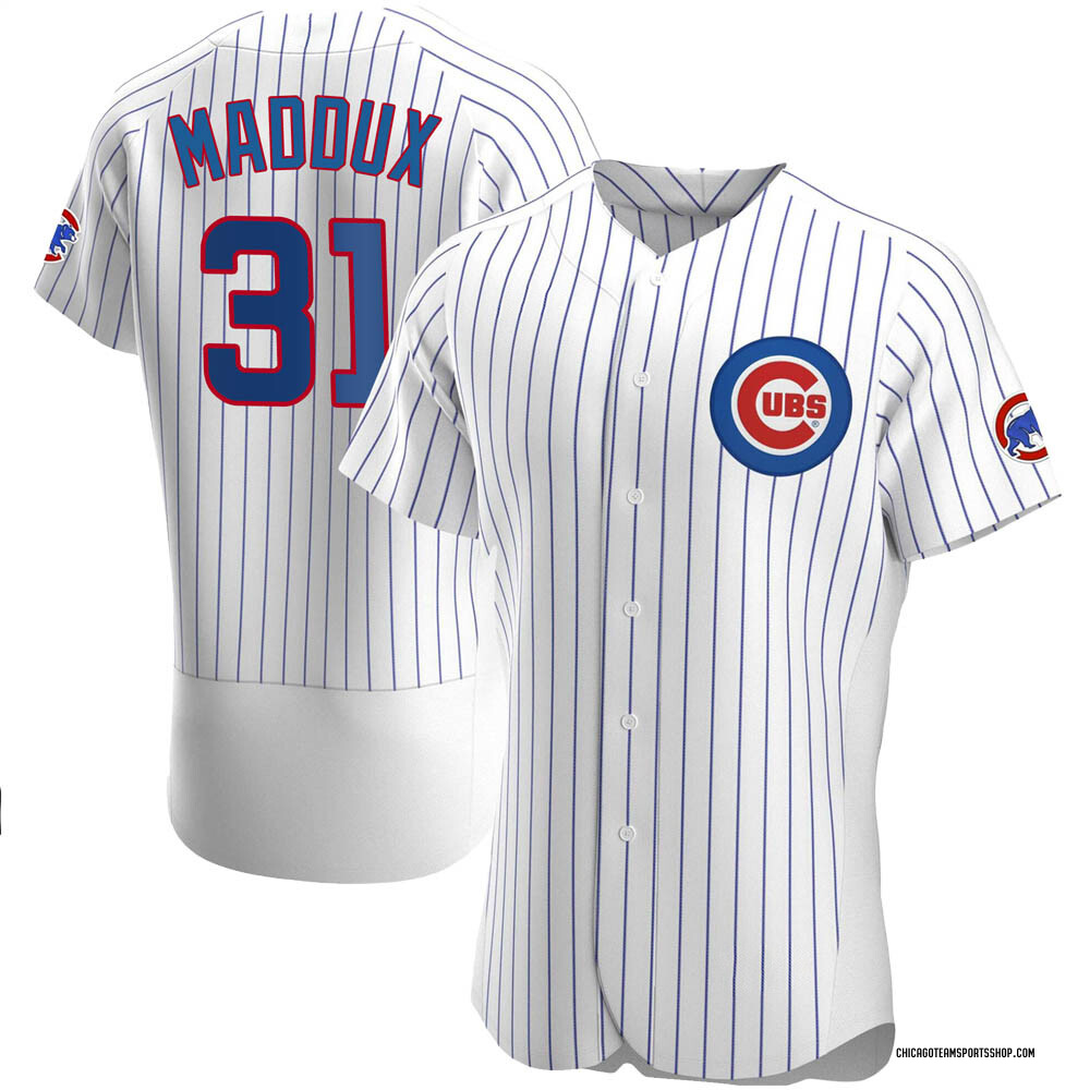 Authentic Greg Maddux Men s Chicago Cubs Home Jersey White Cubs Store