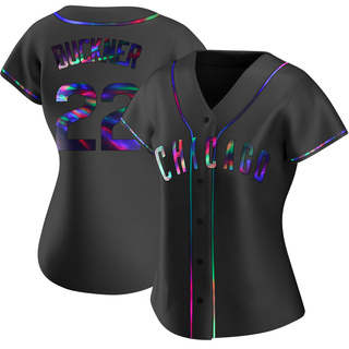Replica Bill Buckner Women's Chicago Cubs Alternate Jersey - Black Holographic