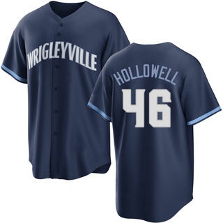 Replica Gavin Hollowell Men's Chicago Cubs 2021 City Connect Jersey - Navy
