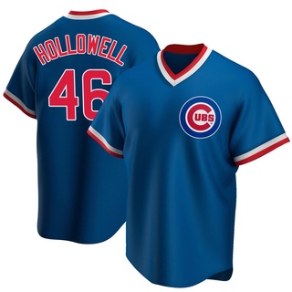 Replica Gavin Hollowell Men's Chicago Cubs Road Cooperstown Collection Jersey - Royal