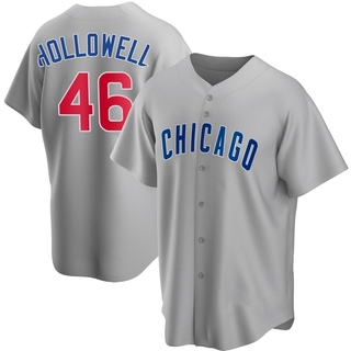 Replica Gavin Hollowell Men's Chicago Cubs Road Jersey - Gray