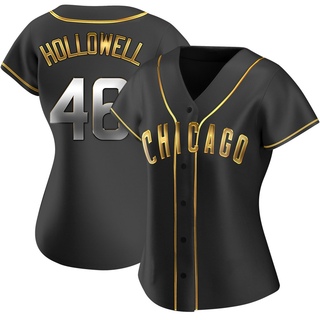 Replica Gavin Hollowell Women's Chicago Cubs Alternate Jersey - Black Golden