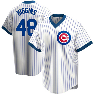 Replica P.J. Higgins Men's Chicago Cubs Home Cooperstown Collection Jersey - White